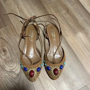 Aquazzura wrap flats
